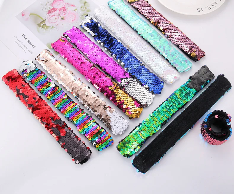Kids Gift Popualr Colors Reversible Sequins Children Fashion Paillette Bracelet Clap Ring Christmas Festival Cosplay Ramadan
Kids Gift Popualr Colors Reversible Sequins Children Fashion Paillette Bracelet Clap Ring Christmas Festival Cosplay Ramadan