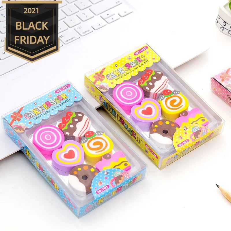 6pcs/set Kawaii Erasers set Creative Cute Box Love Doughnut Cake Box Pencil Eraser for Student Stationery Supplies Wholesale
6pcs/set Kawaii Erasers set Creative Cute Box Love Doughnut Cake Box Pencil Eraser for Student Stationery Supplies Wholesale