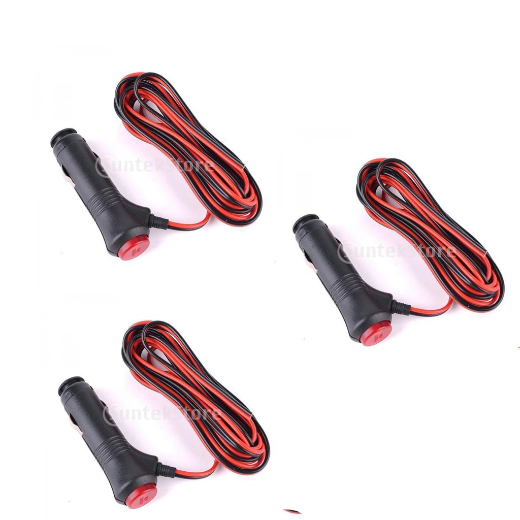 3pcs/lot 1.5m 12V Car Cigarette Lighter Power Plug Extension Cable Switch & 10A Fuse
3pcs/lot 1.5m 12V Car Cigarette Lighter Power Plug Extension Cable Switch & 10A Fuse