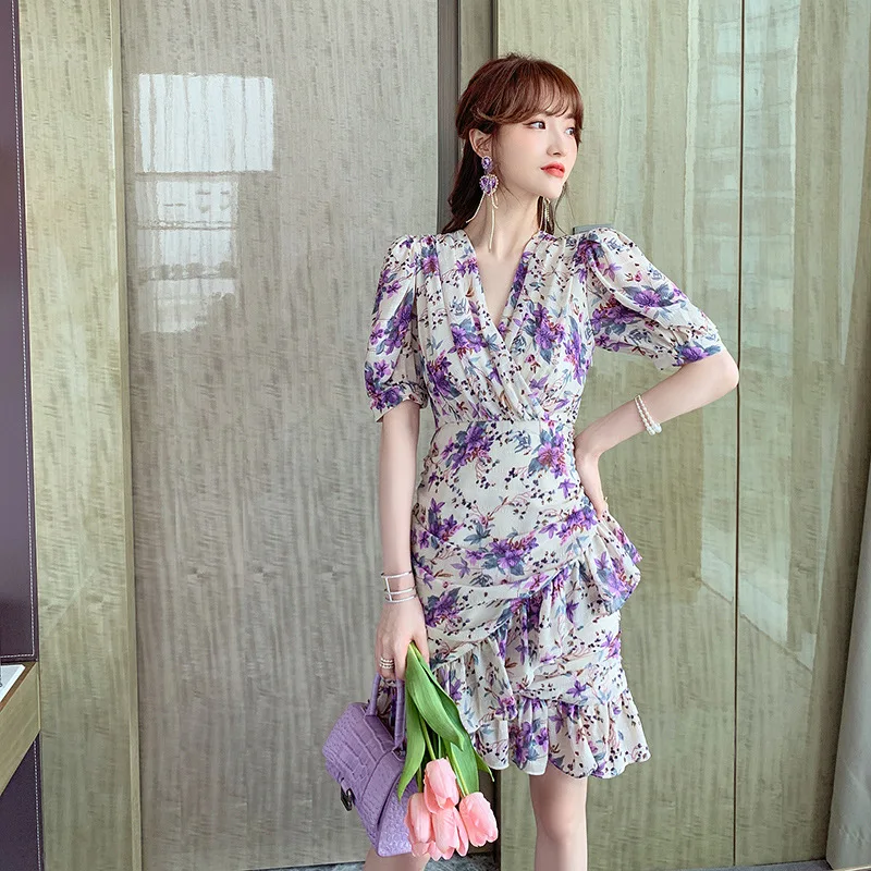 Korean Fashion Print Floral Dress for Women Summer Short Sleeve Corset Mini Ruched Dresses Ladies Casual Cottagecore Dress Woman
Korean Fashion Print Floral Dress for Women Summer Short Sleeve Corset Mini Ruched Dresses Ladies Casual Cottagecore Dress Woman