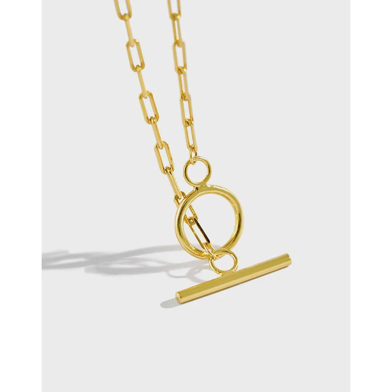 18K Gold Plated S925 Silver OT Buckle Choker Paperclip Link Chain Necklace For Women Popular Minimalist Jewelry
18K Gold Plated S925 Silver OT Buckle Choker Paperclip Link Chain Necklace For Women Popular Minimalist Jewelry