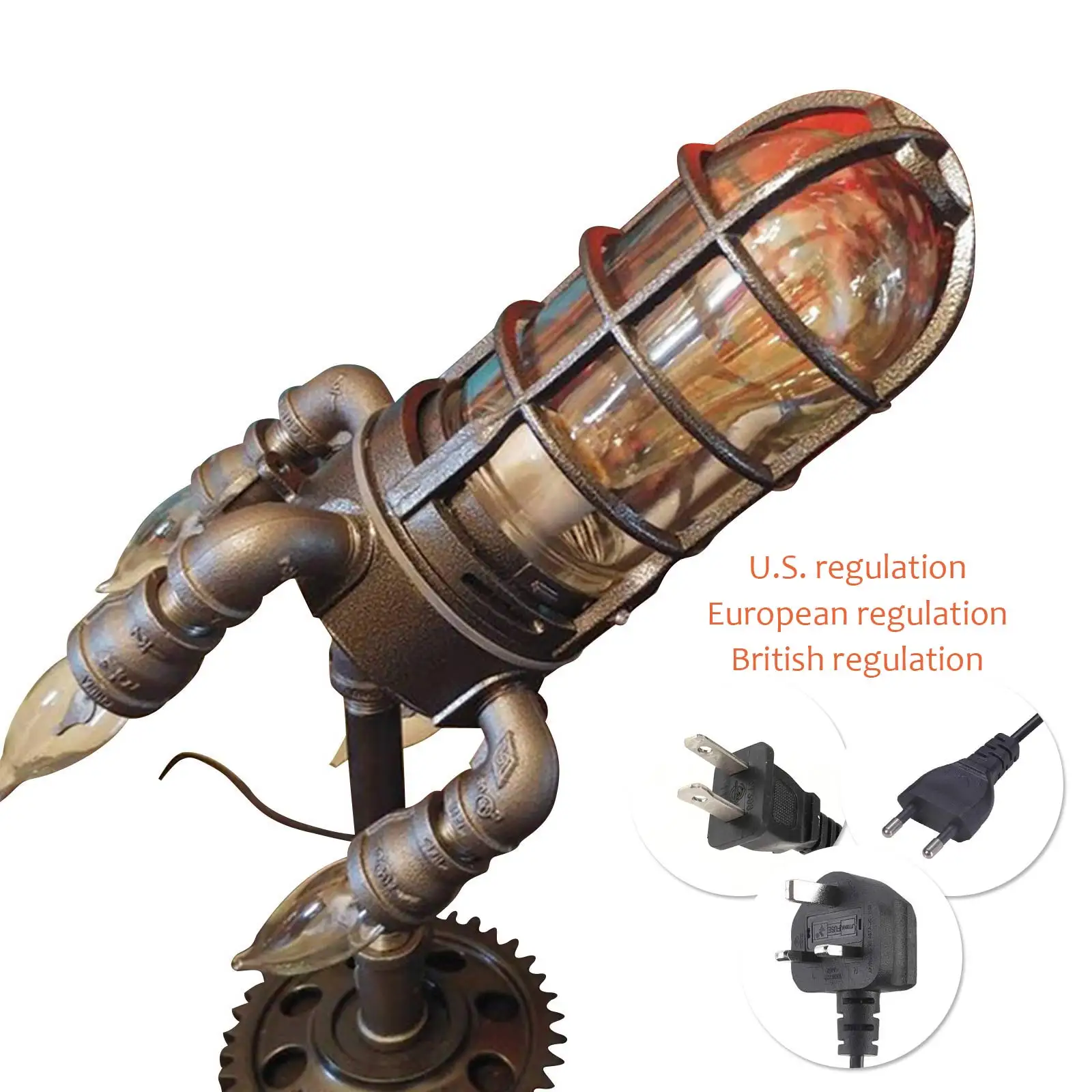 Vintage Rocket Desk Light Industrial Steampunk Table Lamp Decoration Retro Creative Night Light Home Ornament For Bedside Study 
Vintage Rocket Desk Light Industrial Steampunk Table Lamp Decoration Retro Creative Night Light Home Ornament For Bedside Study