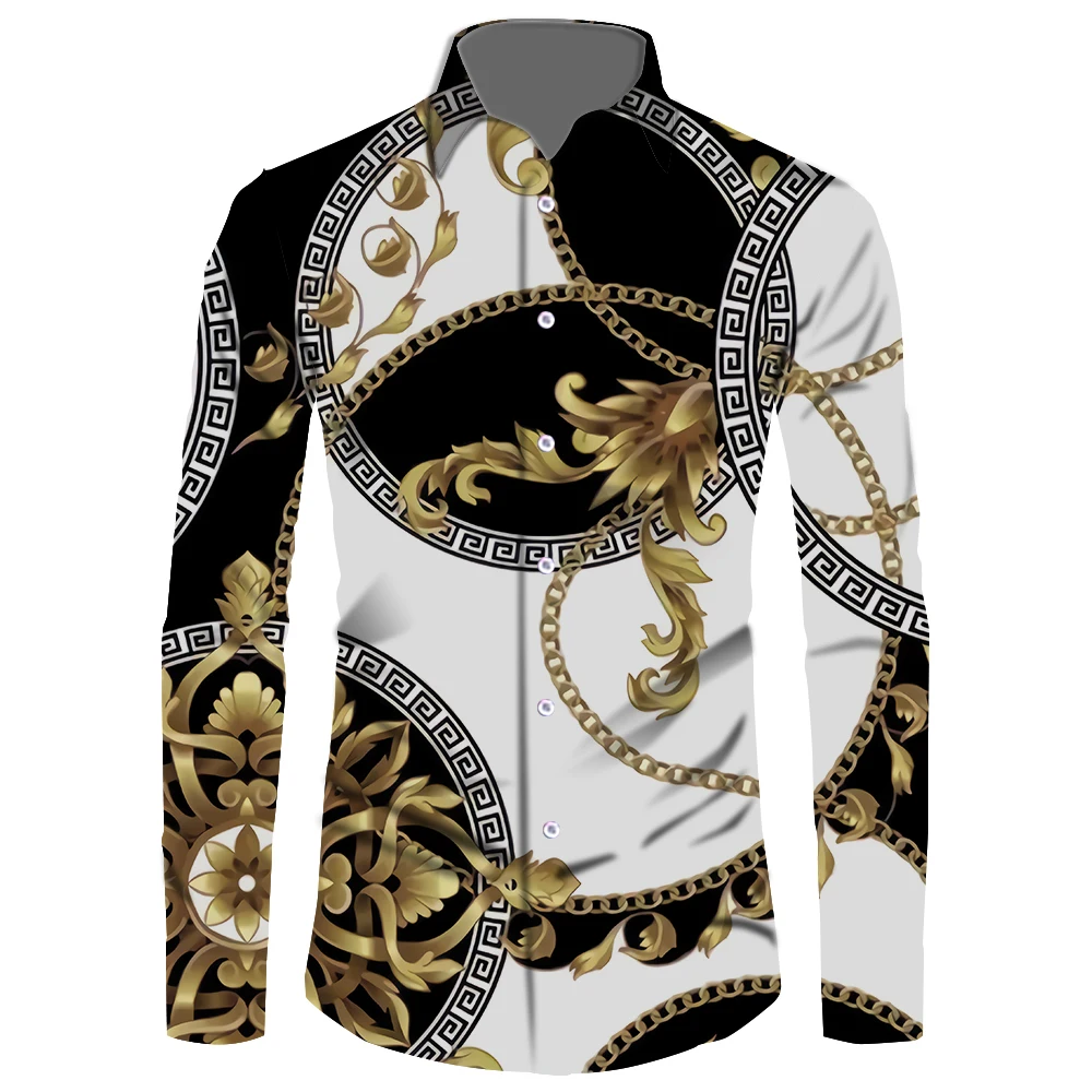 Мужская Повседневная рубашка с длинным рукавом и принтом, Осень-зима
Мужская Повседневная рубашка с длинным рукавом и принтом, Осень-зима