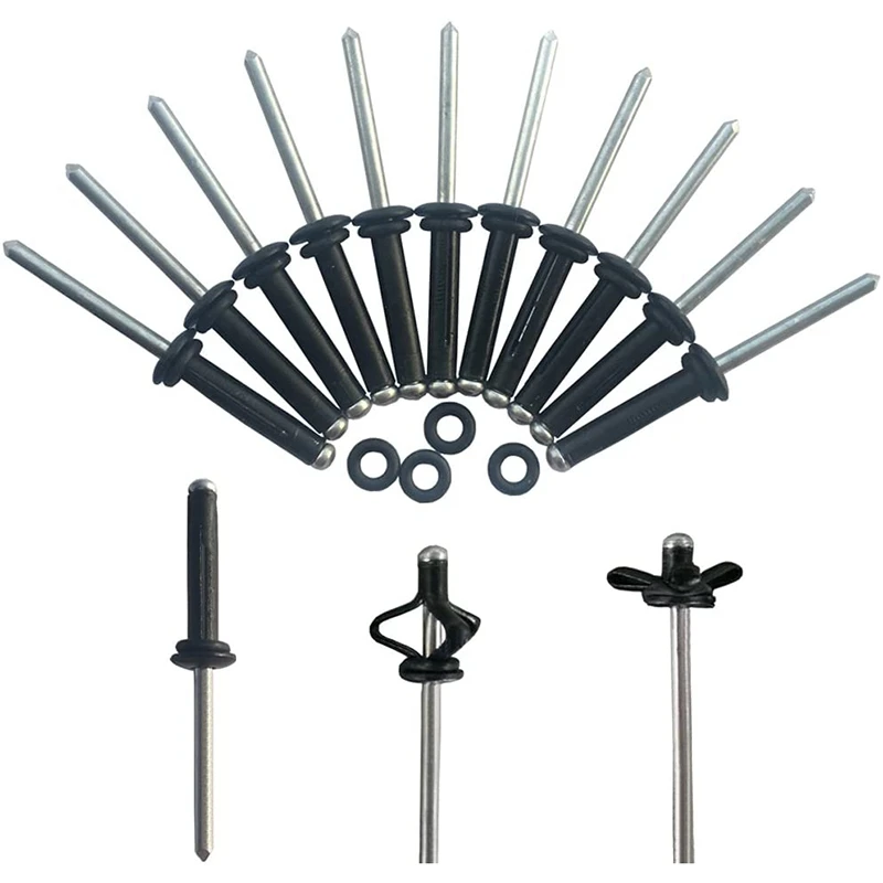 20 Pcs Tri-Grip Rivet with 20 O Rings Long Grip Tri-Fold Tri Bulb for Deep Water Installing Kayak, Canoe and Boat
20 Pcs Tri-Grip Rivet with 20 O Rings Long Grip Tri-Fold Tri Bulb for Deep Water Installing Kayak, Canoe and Boat