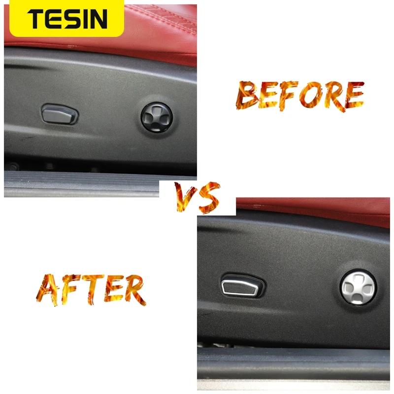 TESIN Car For Dodge Challenger Car Interior Seat Adjustment Knob Decoration Trim Cover Sticker For Dodge Challenger 2014+
TESIN Car For Dodge Challenger Car Interior Seat Adjustment Knob Decoration Trim Cover Sticker For Dodge Challenger 2014+