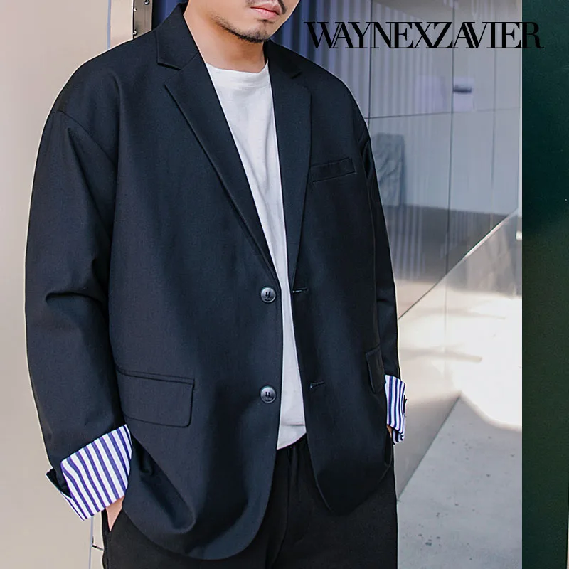 WAYNEXZAVIER 2021Spring Autumn Men Solid Black Blazers Loose Long Sleeve Vintage Single Breasted Streetwear Male Fashion Outwear
WAYNEXZAVIER 2021Spring Autumn Men Solid Black Blazers Loose Long Sleeve Vintage Single Breasted Streetwear Male Fashion Outwear