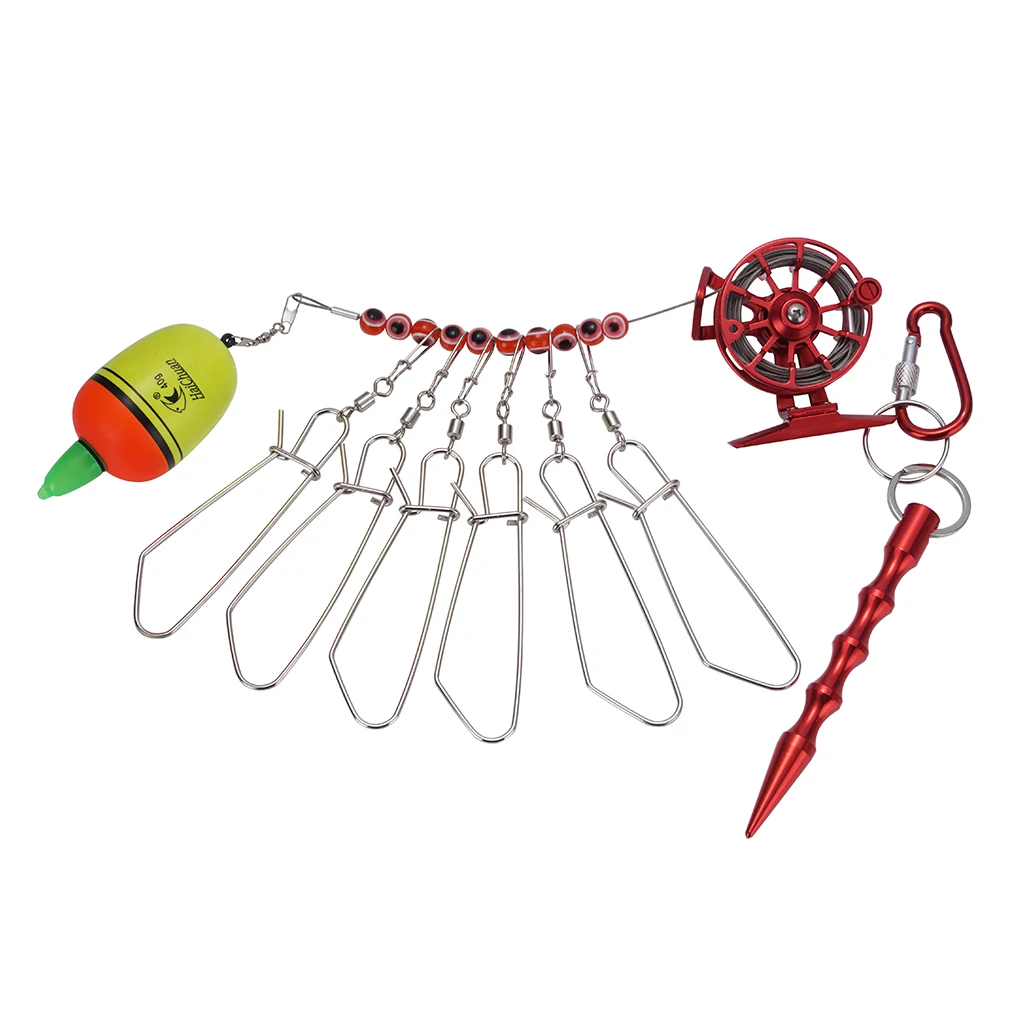 Durable Fishing Lock Buckle Fishing Stringer Kit Live Fish Lock Belt 6 Snap Hook Ropes Float Reel Fishing Accessories Tackle
Durable Fishing Lock Buckle Fishing Stringer Kit Live Fish Lock Belt 6 Snap Hook Ropes Float Reel Fishing Accessories Tackle