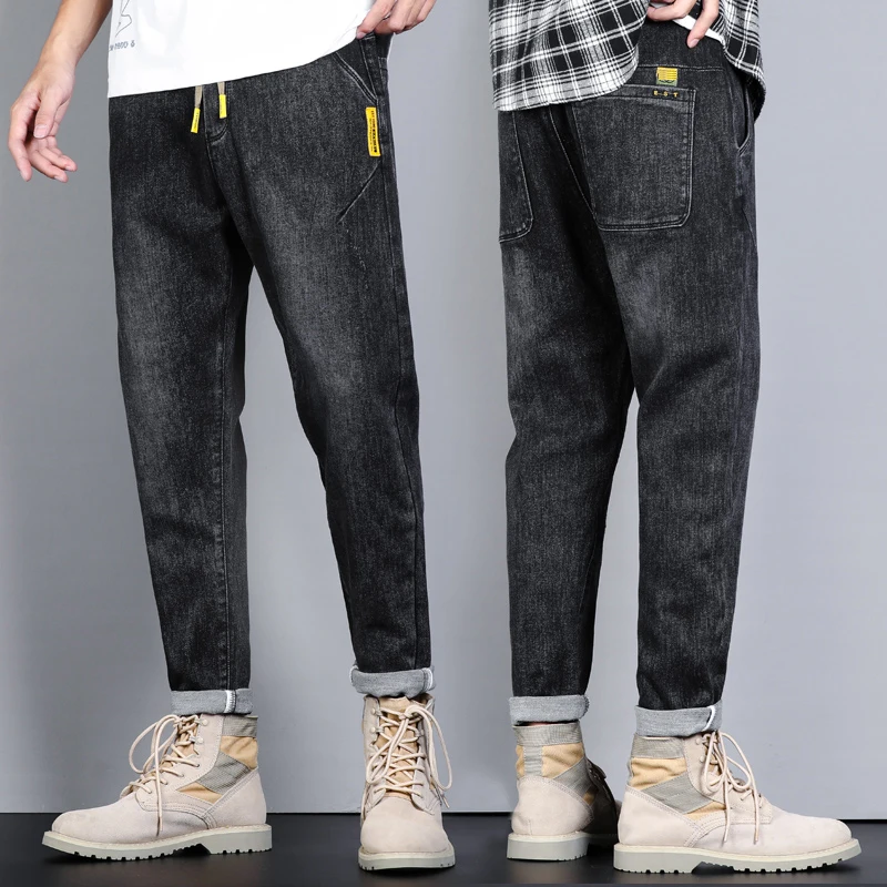 Black Jeans For Men Joggers Pants Elastic Waist Drawstring Harem Pants Spring and Autumn Men's Clothing Trousers Tapered Jeans
Black Jeans For Men Joggers Pants Elastic Waist Drawstring Harem Pants Spring and Autumn Men's Clothing Trousers Tapered Jeans