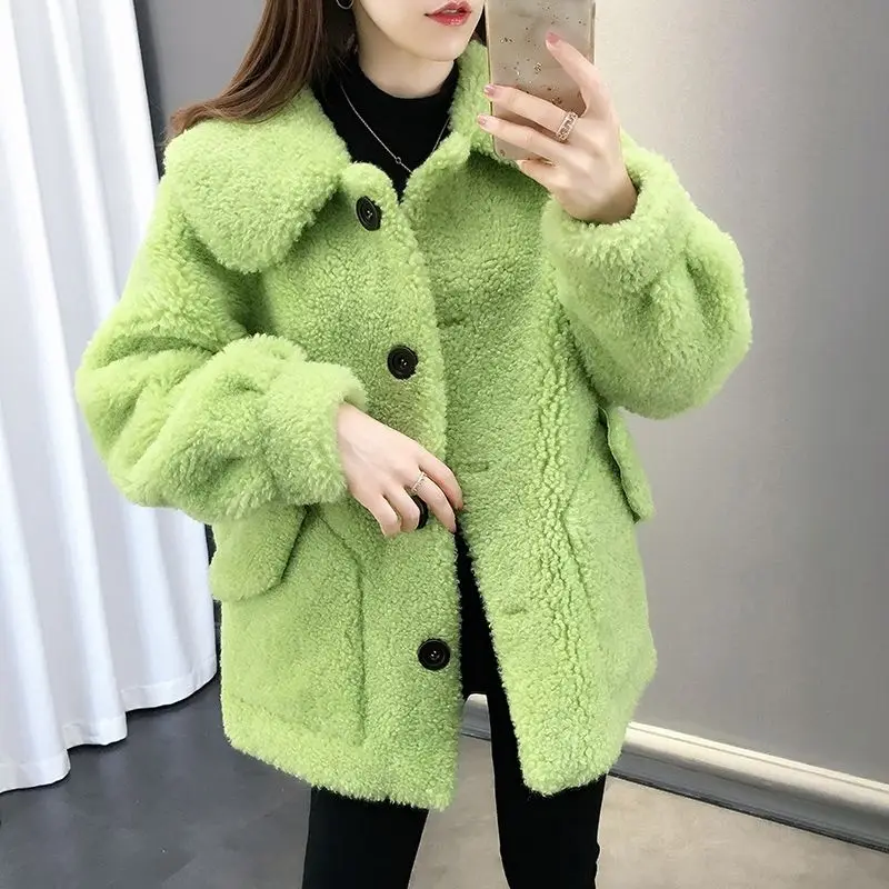 Lamb wool coat women's winter 2020 new grain cashmere Korean fashion solid color coat cardigan short coat
Lamb wool coat women's winter 2020 new grain cashmere Korean fashion solid color coat cardigan short coat