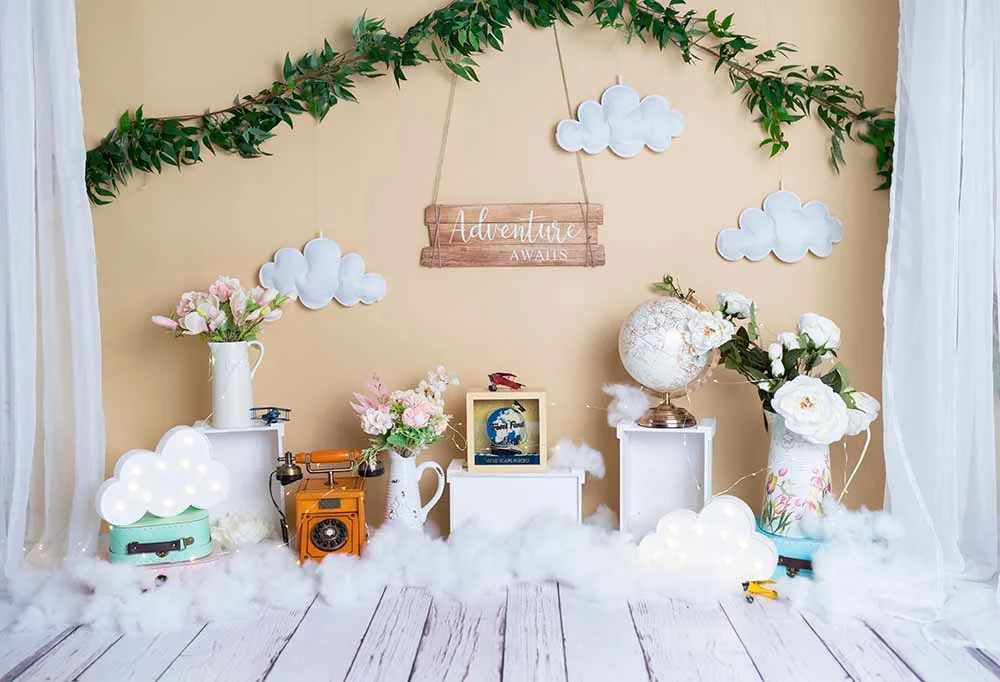 Baby Photography Backdrop Adventure Theme Portrait Background Wood Floor Beige Wall Tellurion Decors Cake Smash Wallpaper
Baby Photography Backdrop Adventure Theme Portrait Background Wood Floor Beige Wall Tellurion Decors Cake Smash Wallpaper