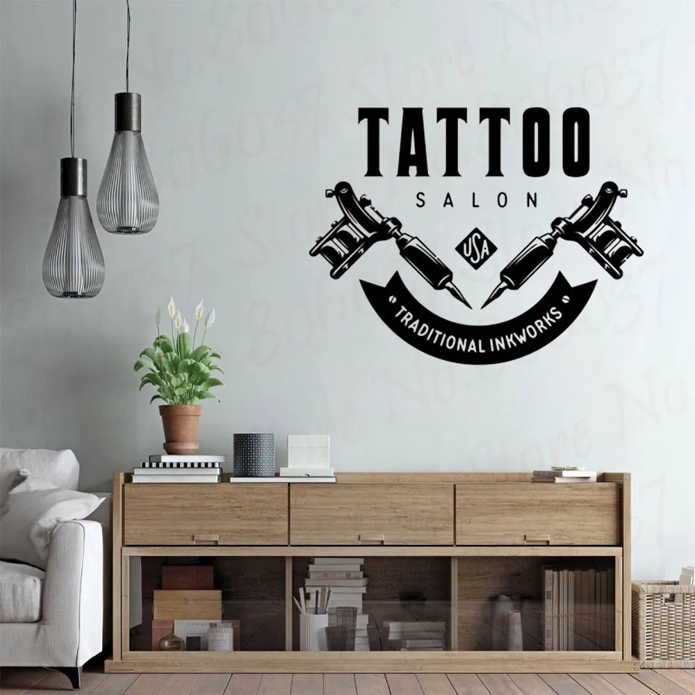 Виниловая наклейка с логотипом для тату-салона | Дом и сад