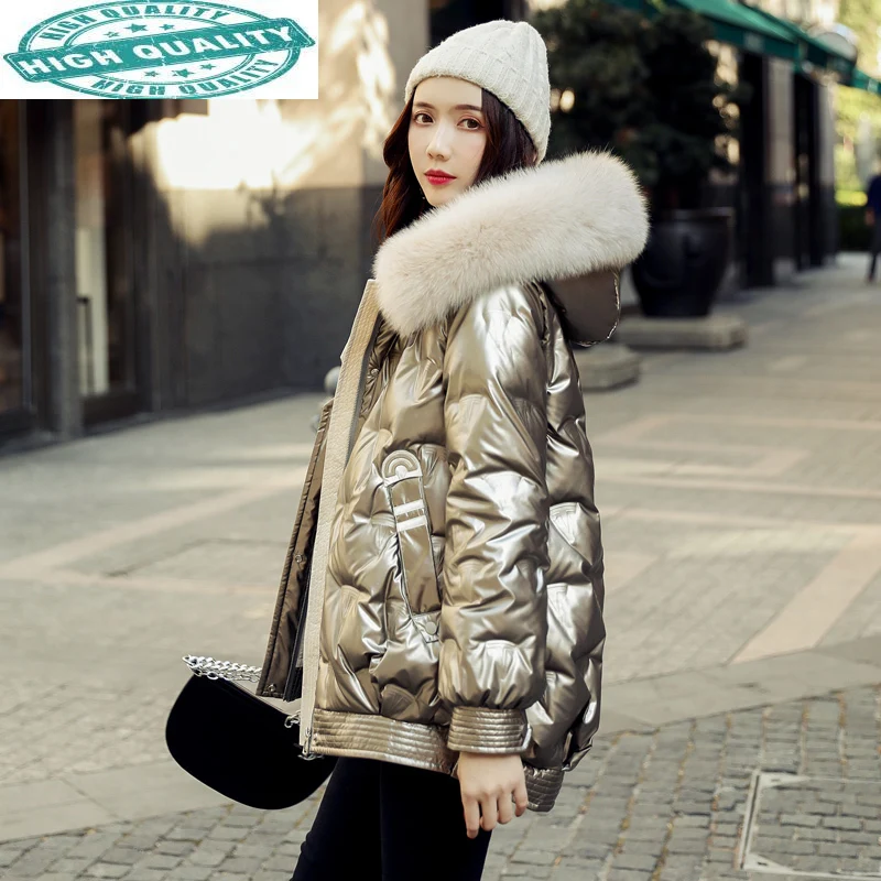 Jacket 's Hooded Natural Fox Fur Collar Witner Coat Glossy Thick Down Jackets for Women Parkas KJ5430
Jacket 's Hooded Natural Fox Fur Collar Witner Coat Glossy Thick Down Jackets for Women Parkas KJ5430