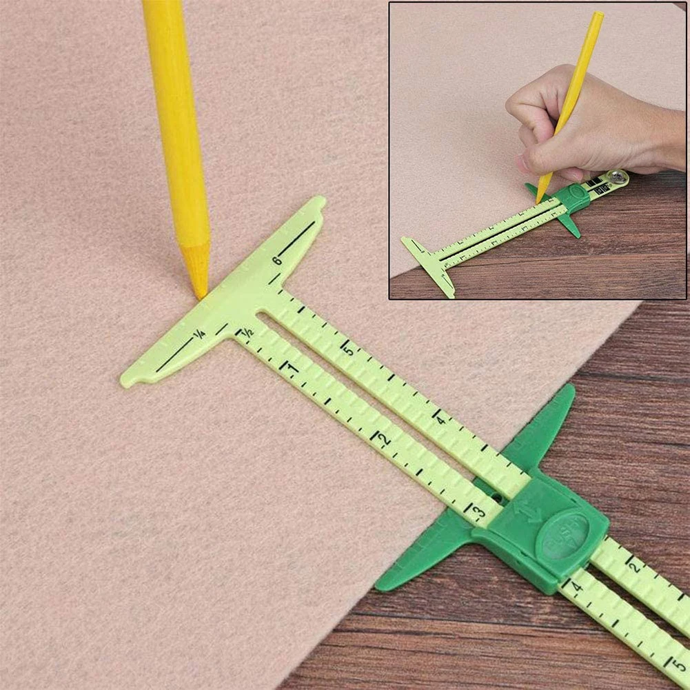 5 in 1 High Precision Plastic Sliding Gauge Multifunctional Sewing Splicing Quilting Ruler Clothes Tailor Measurement Tool
5 in 1 High Precision Plastic Sliding Gauge Multifunctional Sewing Splicing Quilting Ruler Clothes Tailor Measurement Tool