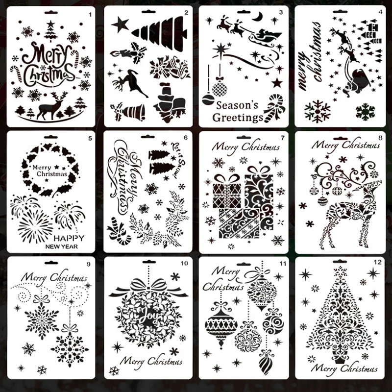 1Pc Children Plastic Painting Stencil Christmas/New Year Theme Templates For Spraying DIY Crafts Project Drawing Templates Tools
1Pc Children Plastic Painting Stencil Christmas/New Year Theme Templates For Spraying DIY Crafts Project Drawing Templates Tools