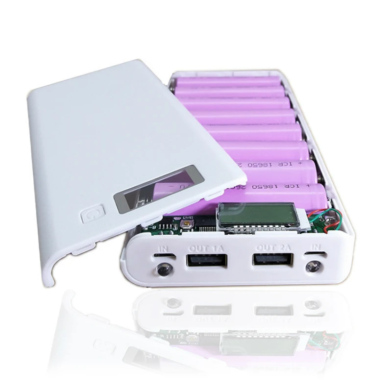 8x18650 Flashlight Battery Charger Box Power Bank Holder DIY Shell Case Dual USB 18650 Battery Shell Storage Organize
8x18650 Flashlight Battery Charger Box Power Bank Holder DIY Shell Case Dual USB 18650 Battery Shell Storage Organize