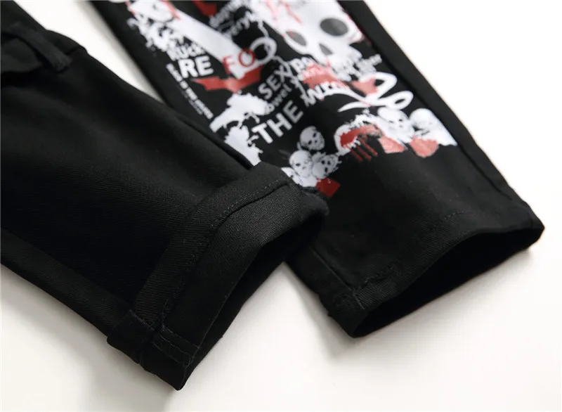 CNUUIKOOEK Men's New Style Black Printed Letter Skull Elasticity Straight-Cut Cowboy Trousers
CNUUIKOOEK Men's New Style Black Printed Letter Skull Elasticity Straight-Cut Cowboy Trousers