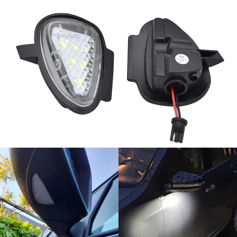 

2Pcs Error Free White Led Under Side Mirror Puddle Light Courtesy Lamp For Volkswagen VW Golf 6 GTI Cabriolet Passat B7 Touran