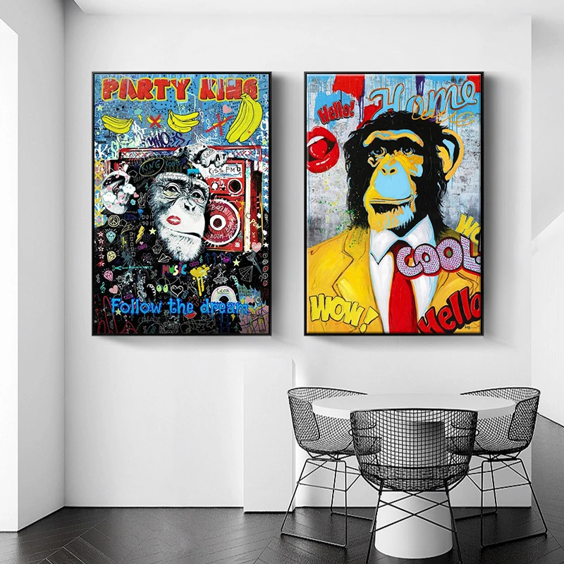 Animal Street Graffiti Art Monkey Color Painting Poster Print Printing Canvas Painting Wall Art Picture for Room Home Decoration
Animal Street Graffiti Art Monkey Color Painting Poster Print Printing Canvas Painting Wall Art Picture for Room Home Decoration