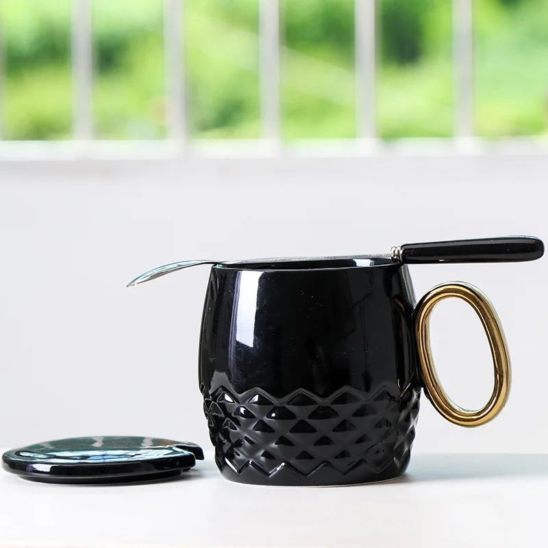 Ins Nordic Ceramic Mug Creative Gold Plated Handle Coffee Cup Couple Cup Gift Ceramic Cup Office Simple with Lid and Spoon
Ins Nordic Ceramic Mug Creative Gold Plated Handle Coffee Cup Couple Cup Gift Ceramic Cup Office Simple with Lid and Spoon