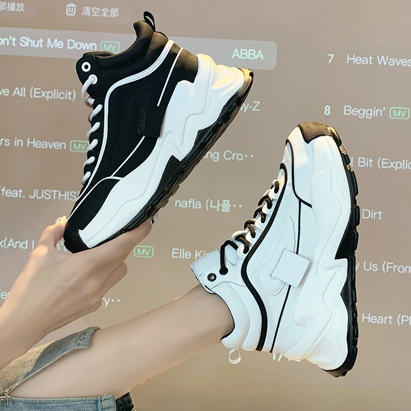 2021 Winter New Women's Chunky Sneakers Dad Shoes Korean Fashion Female 5cm Platform Thick Sole White Sneakers
2021 Winter New Women's Chunky Sneakers Dad Shoes Korean Fashion Female 5cm Platform Thick Sole White Sneakers