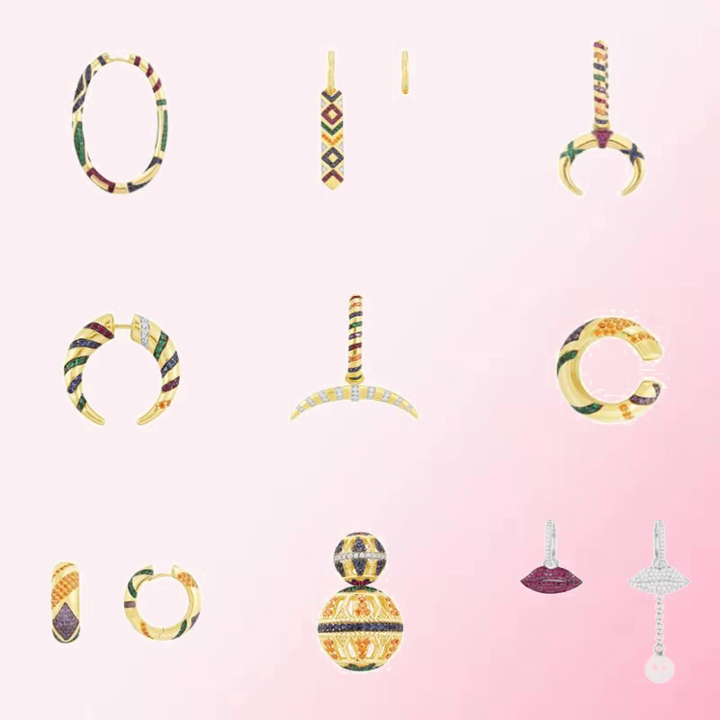 1:1 Make 925 Sterling Silver Custom Tribal Style Multi-style Fashion DIY Temperament Earrings