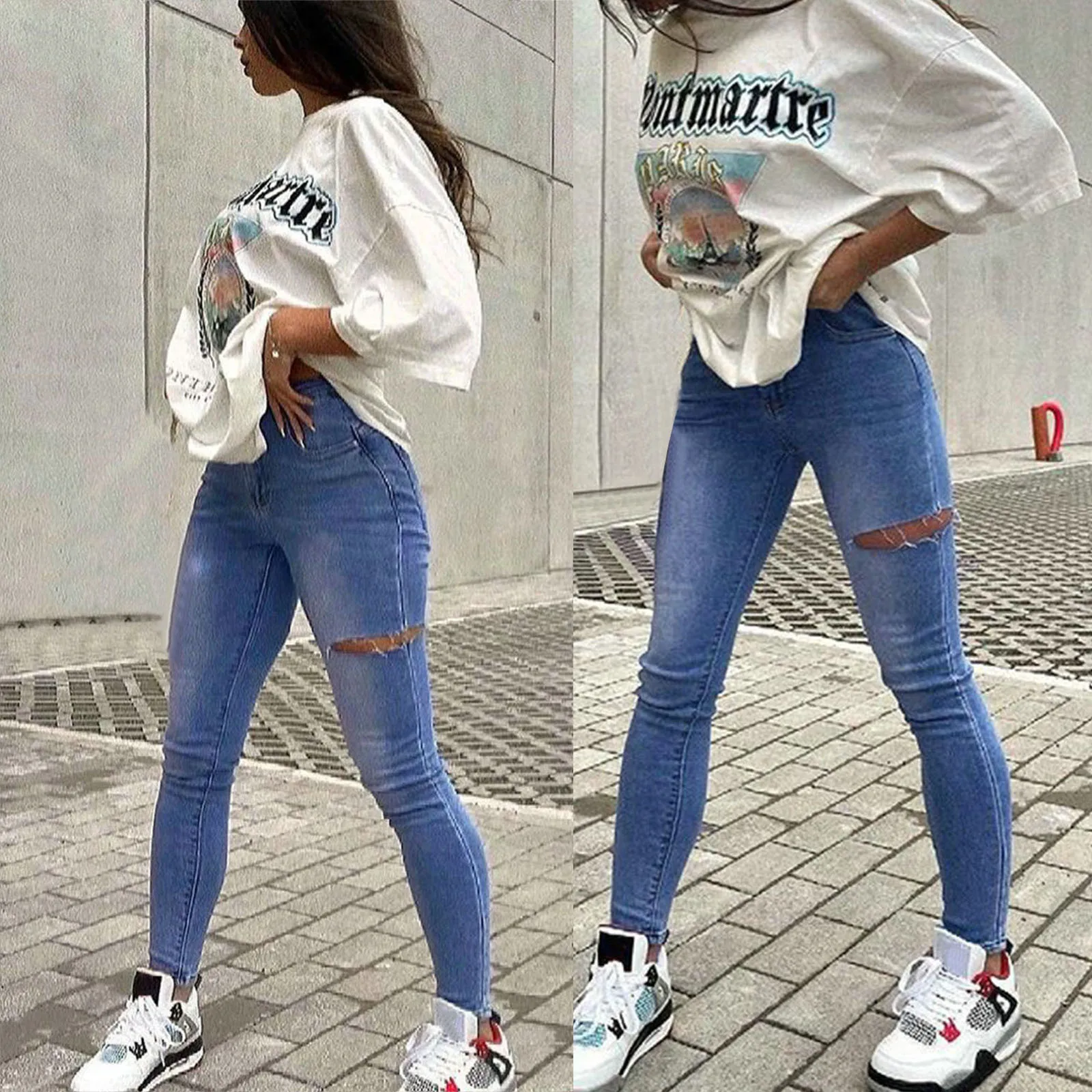 Women Button High Waist Pocket Elastic Solid Color Jeans Slim Hole Denim Pants Women High Waist Slim Denim Pants Jeans 2021
Women Button High Waist Pocket Elastic Solid Color Jeans Slim Hole Denim Pants Women High Waist Slim Denim Pants Jeans 2021