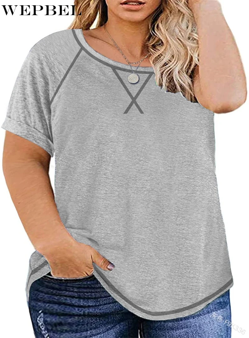 WEPBEL Women Loose Fashion Plus Size Shirt Top Ladies Summer Short Sleeve O Neck Blouse T-shirt Blouse T-shirt
WEPBEL Women Loose Fashion Plus Size Shirt Top Ladies Summer Short Sleeve O Neck Blouse T-shirt Blouse T-shirt