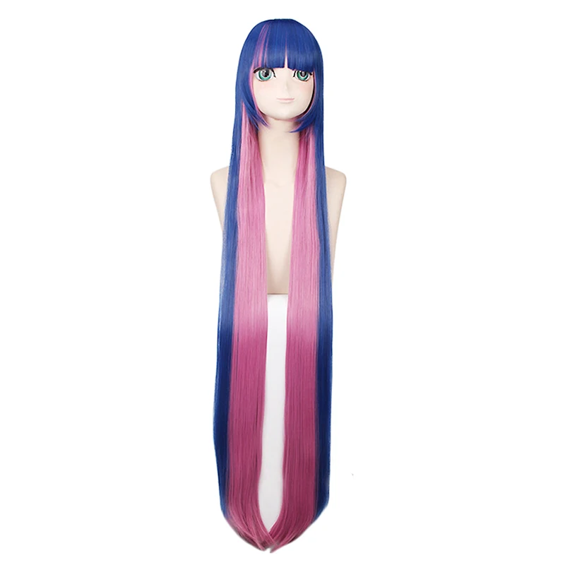 120cm Long Straight Blue Mix Pink Flat Bangs High Temperature Fiber Synthetic Hair Panty Stocking Cosplay Wigs + Wig Cap
120cm Long Straight Blue Mix Pink Flat Bangs High Temperature Fiber Synthetic Hair Panty Stocking Cosplay Wigs + Wig Cap