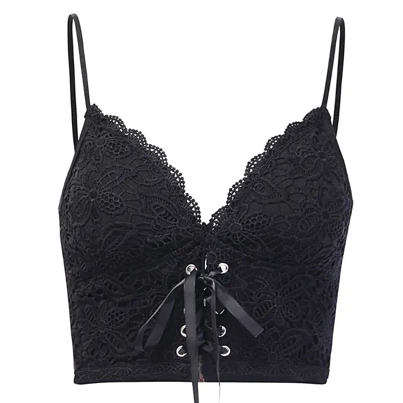 Women Gothic Punk Sleeveless Crop Top Sexy Deep V-Neck Cross Bandage Short Vest Embroidery Floral Lace Zipper Backless Camisole
Women Gothic Punk Sleeveless Crop Top Sexy Deep V-Neck Cross Bandage Short Vest Embroidery Floral Lace Zipper Backless Camisole
