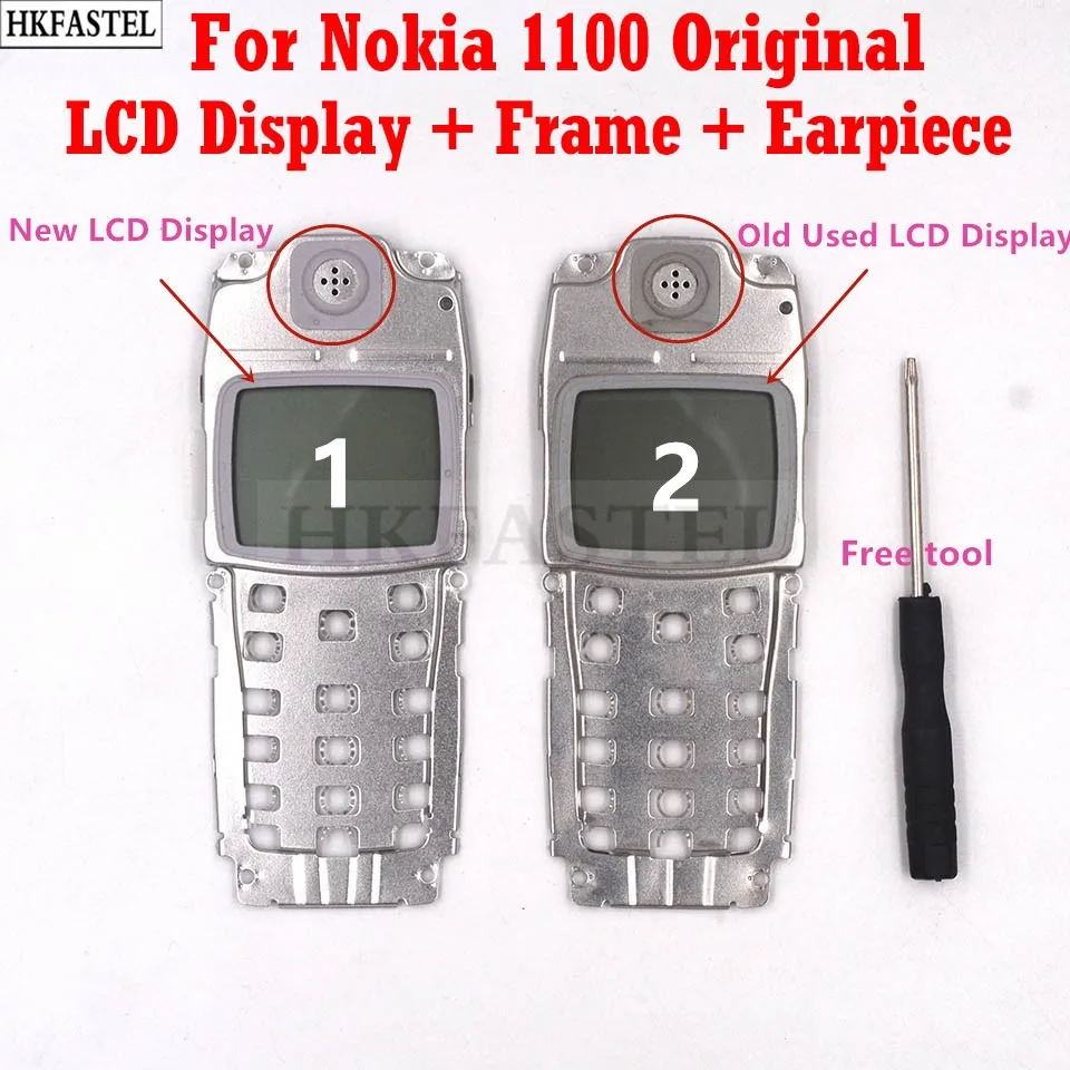 Оригинальный мобильный телефон Nokia 1100 ЖК экран с дигитайзером + рамка для дисплея