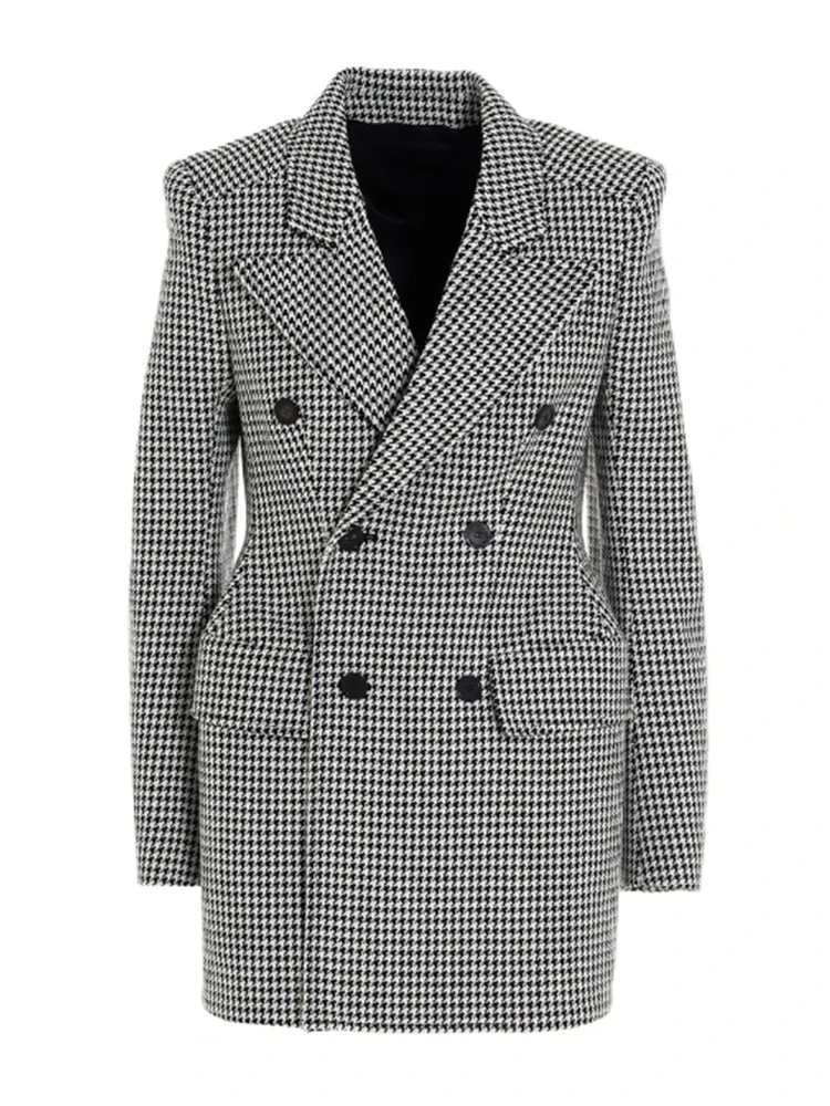 Retro lapel Houndstooth double-breasted waist waist woolen blazer Ladies autumn and winter new fashion all-match top
Retro lapel Houndstooth double-breasted waist waist woolen blazer Ladies autumn and winter new fashion all-match top