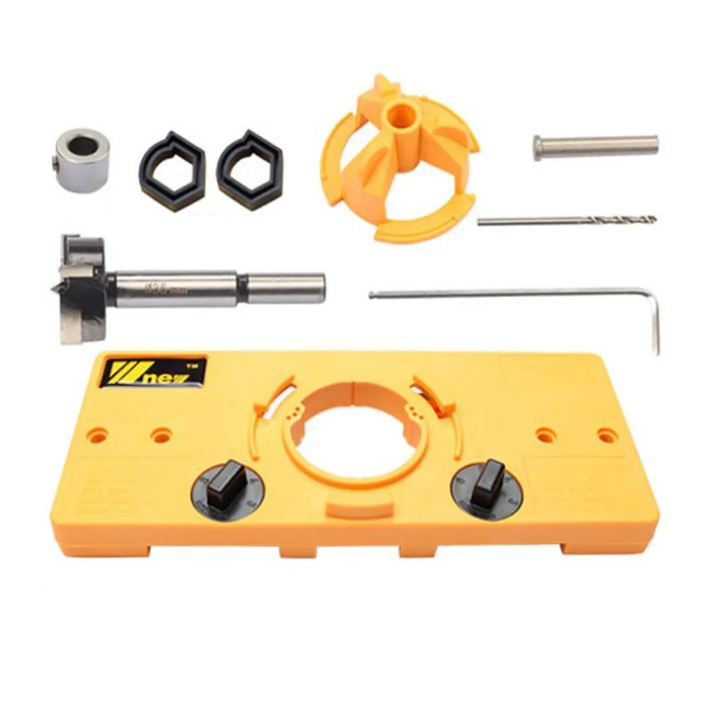 35mm Forstner Hinge Hole Saw Jig Drilling Guide Locator Hole Opener Door Cabinets DIY Tool for Woodworking
35mm Forstner Hinge Hole Saw Jig Drilling Guide Locator Hole Opener Door Cabinets DIY Tool for Woodworking