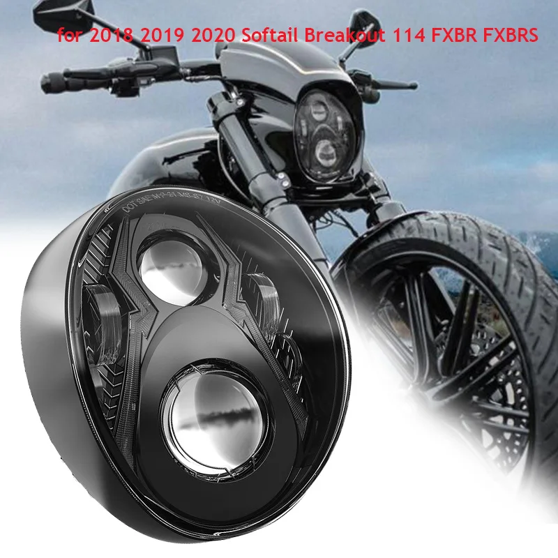 New LED Headlight Assembly 35w Hi/low Beam with DRL Lamp for 2018 2019 2020 Softail Breakout 114 FXBR FXBRS
New LED Headlight Assembly 35w Hi/low Beam with DRL Lamp for 2018 2019 2020 Softail Breakout 114 FXBR FXBRS