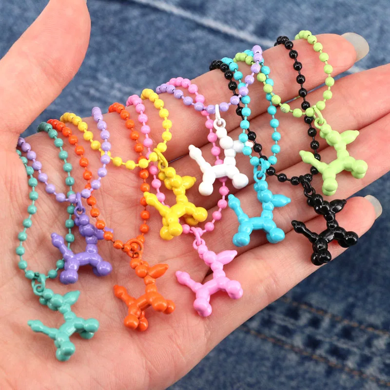 10Pcs Enamel ball beads chain necklace, fashion cute colorful dog pendant necklace girls jewelry
10Pcs Enamel ball beads chain necklace, fashion cute colorful dog pendant necklace girls jewelry