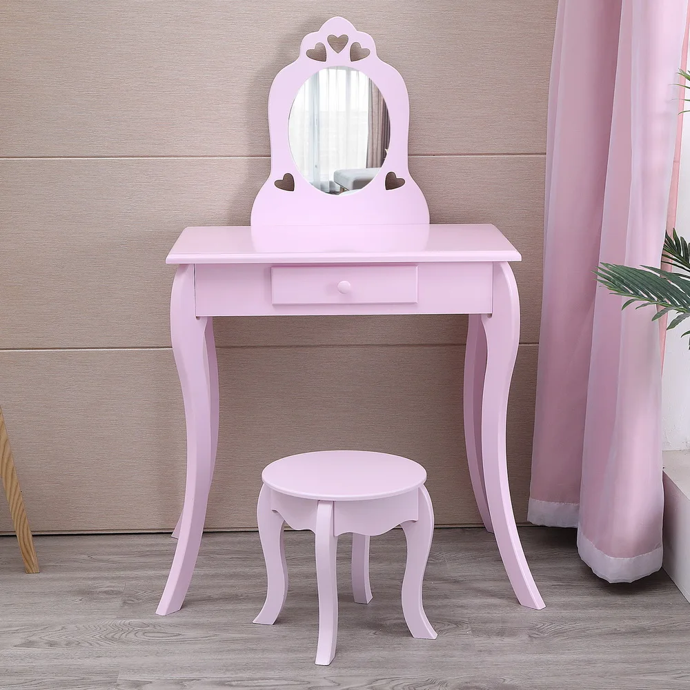 (65 x 40 x 68)cm Children's Dressing Children's Single Mirror Single Draw Curved Foot Dresser Purple
(65 x 40 x 68)cm Children's Dressing Children's Single Mirror Single Draw Curved Foot Dresser Purple