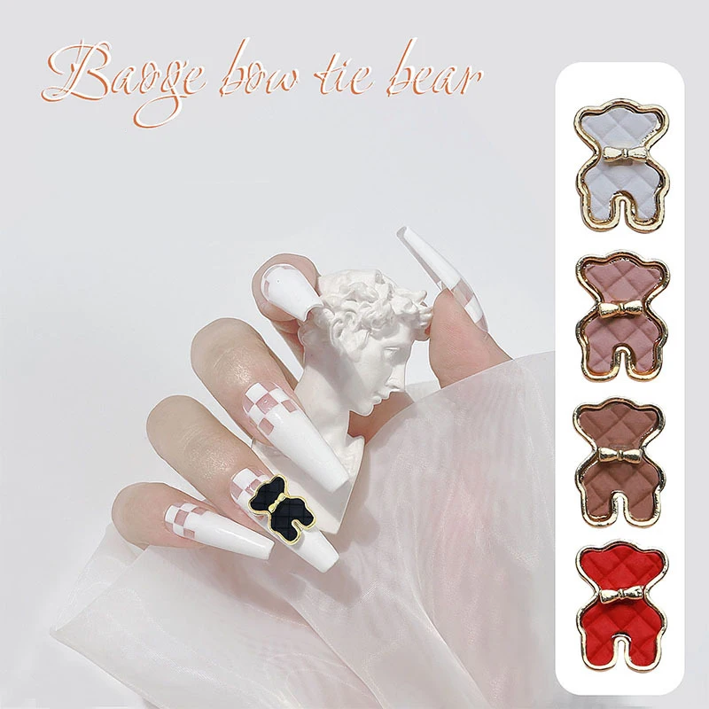 10pcs/lot Japanese Lattice Square Bow Tie Bear Nail Jewelry Hand Nail Art Decorations Plaid 3D Zircon Diamond Nail Accessories
10pcs/lot Japanese Lattice Square Bow Tie Bear Nail Jewelry Hand Nail Art Decorations Plaid 3D Zircon Diamond Nail Accessories