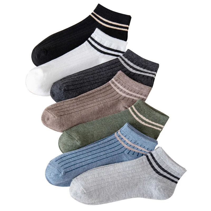 Classic Men's Parallel Bar Short Socks Solid Color Breathable Casual And Comfortable High Elastic Pumping Men Cotton Boat Socks
Classic Men's Parallel Bar Short Socks Solid Color Breathable Casual And Comfortable High Elastic Pumping Men Cotton Boat Socks