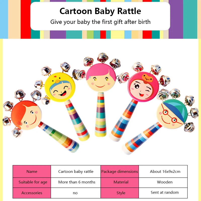 New Colorful Cartoon Baby Rattle Rainbow Toy Kid Pram Crib Handle Wooden Activity Bell Stick Shaker Rattle Baby Gift Rainbowbell
New Colorful Cartoon Baby Rattle Rainbow Toy Kid Pram Crib Handle Wooden Activity Bell Stick Shaker Rattle Baby Gift Rainbowbell