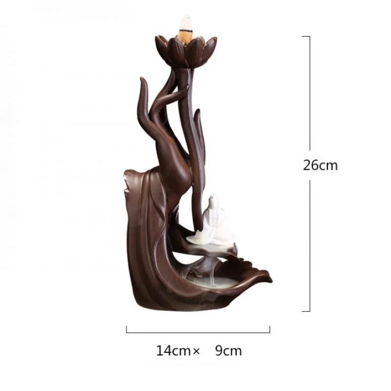 Buddha Hand Backflow Incense Burner Ceramic Smoke Waterfall Incense Sticks Holder Desktop Ornaments Censer With 20 Pcs Cones
Buddha Hand Backflow Incense Burner Ceramic Smoke Waterfall Incense Sticks Holder Desktop Ornaments Censer With 20 Pcs Cones
