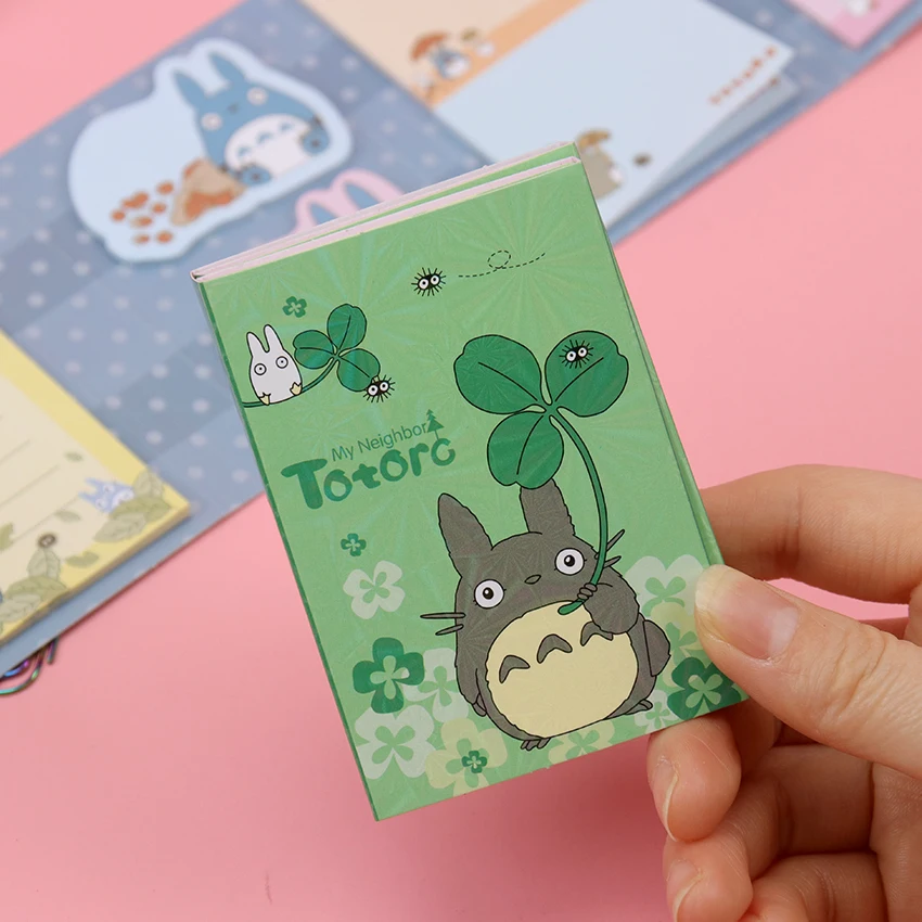 1 шт. Kawaii Totoro симпатичная Мелодия 6 складных блокнотов для записей клейкие заметки