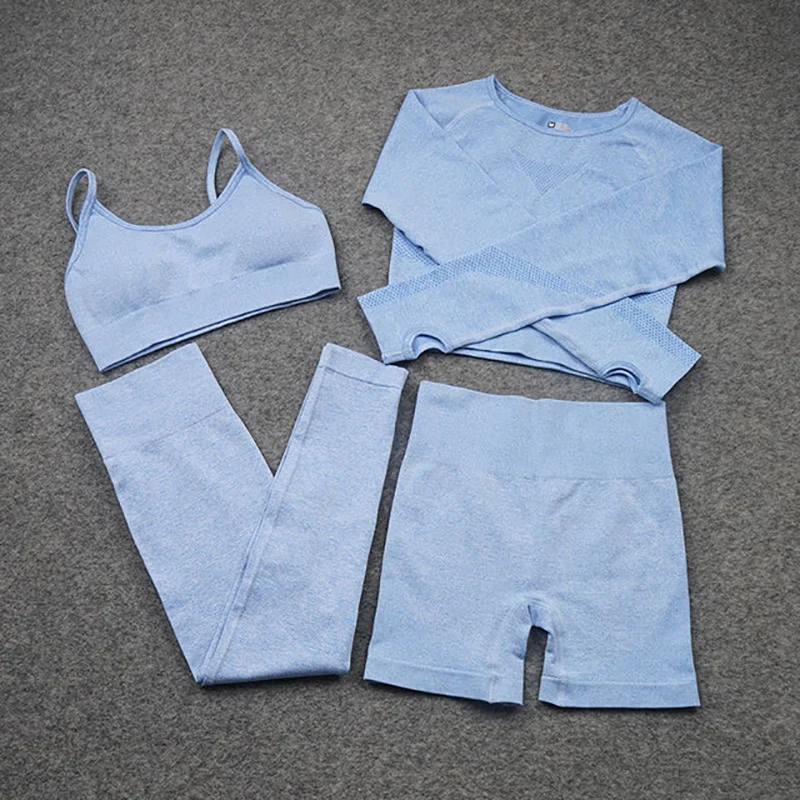 WOHUADI Four Or Two Piece Set Women Seamless Suit Sportswear Sport Set Gym Workout Yoga Fitness Long Sleeved Shirt Leggings
WOHUADI Four Or Two Piece Set Women Seamless Suit Sportswear Sport Set Gym Workout Yoga Fitness Long Sleeved Shirt Leggings