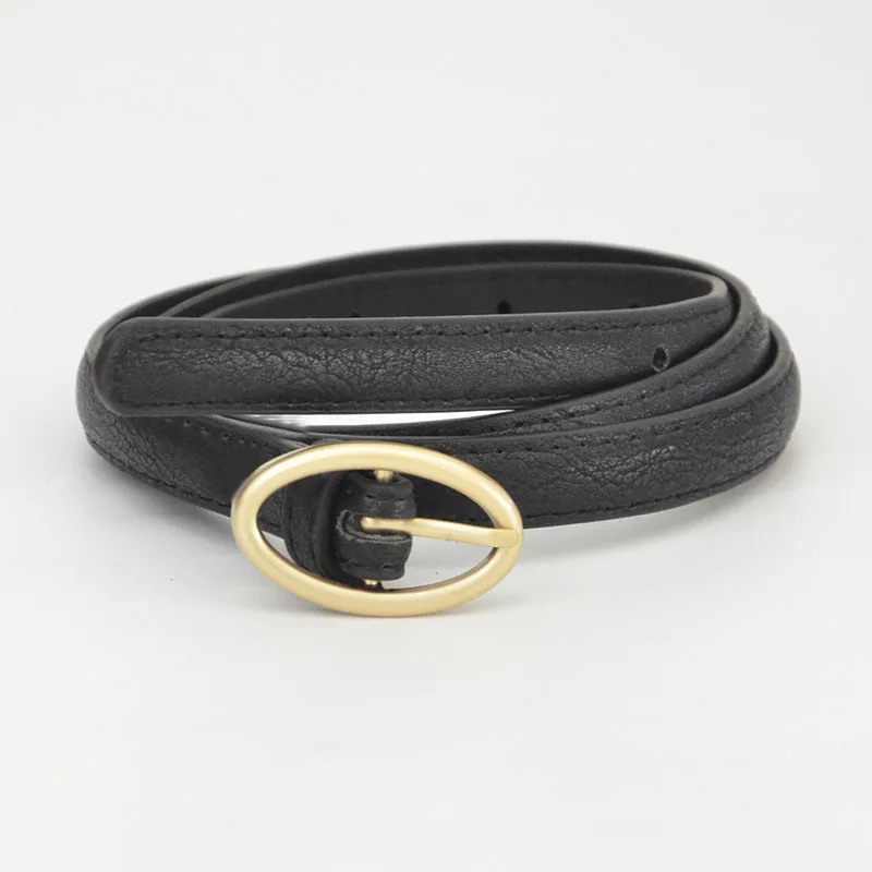 Women Gold Buckle Pu Belt New Pin Buckle Thin Oval Belts for Women Black Red Waistband Female Designer Dress Jeans Fashion 2021
Women Gold Buckle Pu Belt New Pin Buckle Thin Oval Belts for Women Black Red Waistband Female Designer Dress Jeans Fashion 2021