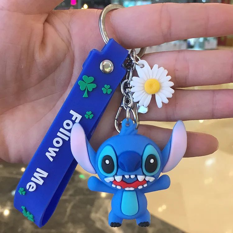 

Disney Stitch Kiki Keychains Cartoon Baby Boy Girl KeyRings Women Lovely Bag Key Chain Monster Accessories