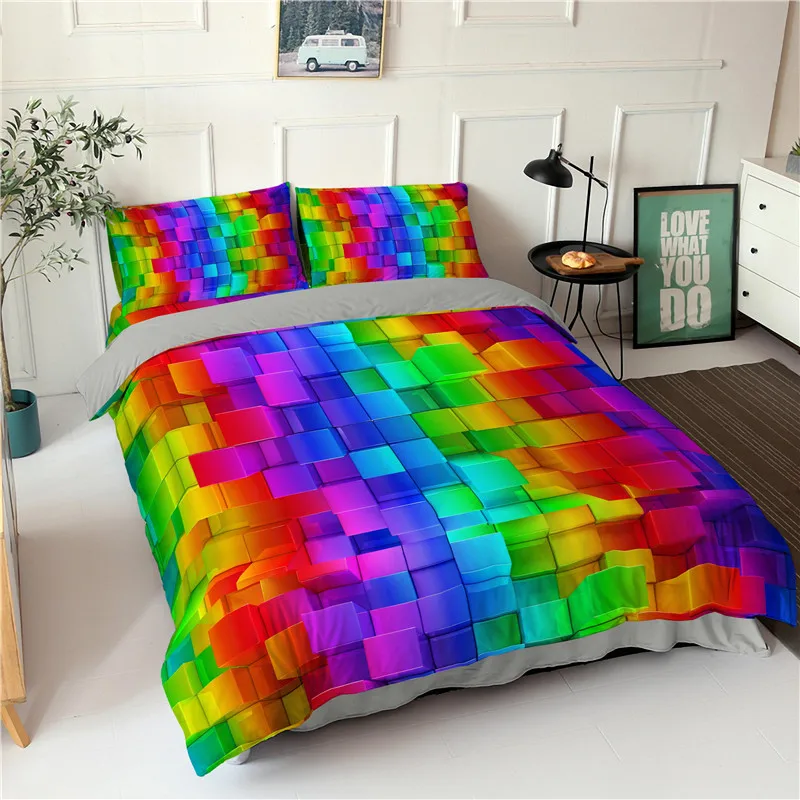 oentyo 3D Digital Printed Solid Geometry Bedding Set Duvet Cover Pillowcase Single Twin Queen King Size Four Seasons Home Textil
oentyo 3D Digital Printed Solid Geometry Bedding Set Duvet Cover Pillowcase Single Twin Queen King Size Four Seasons Home Textil