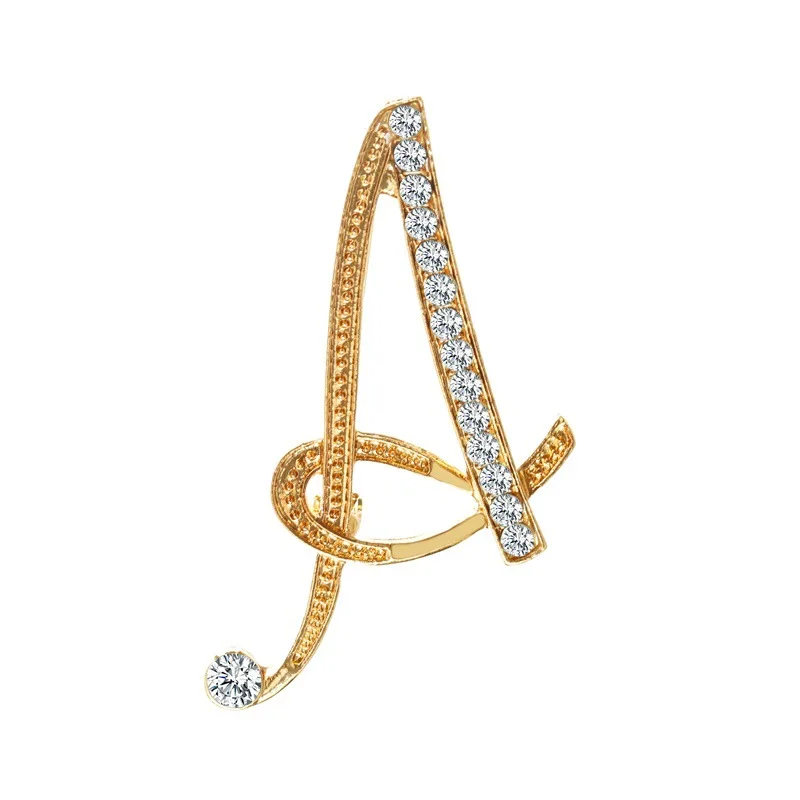 VIMIO Unisex 26 English Letter Brooch Inlaid CZ Fashion Pin Personality Badge Collar Pin Accessories Jewelry broche Brosche 
VIMIO Unisex 26 English Letter Brooch Inlaid CZ Fashion Pin Personality Badge Collar Pin Accessories Jewelry broche Brosche