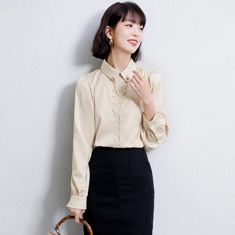 Chiffon Women's Blouse Polo Girl's Shirt Casual Spring Autumn Short Sleeve Top Fashion Clothing Solid Lady Blusas Houthion
Chiffon Women's Blouse Polo Girl's Shirt Casual Spring Autumn Short Sleeve Top Fashion Clothing Solid Lady Blusas Houthion