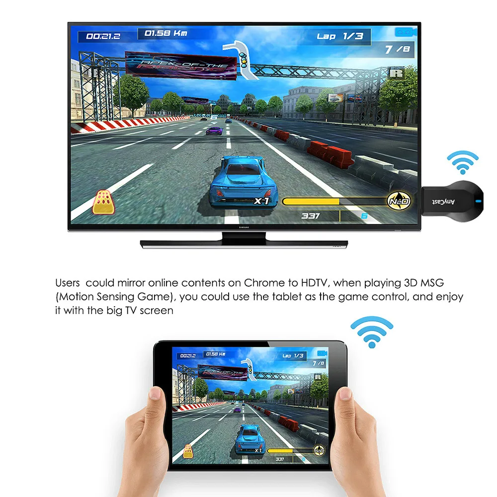 HDMI-compatible TV Stick Wireless TV Dongle for AnyCast M2 for Airplay WiFi Display Receiver for Miracast for IOS Android
HDMI-compatible TV Stick Wireless TV Dongle for AnyCast M2 for Airplay WiFi Display Receiver for Miracast for IOS Android