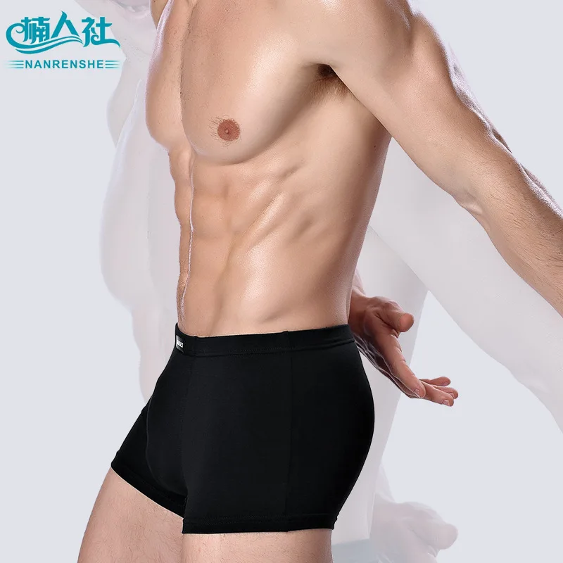 

Bamboo Fabric Men'S Underwear Four Corners Medium Waist Men Cotton Thin U Convex Breathable Single Packaged