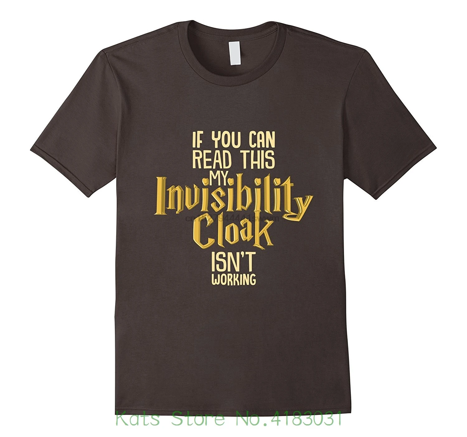 

Lover Tshirt Kids Geek Book Movie Pre-cotton Tee Shirt For Men Invisibility Cloak Shirt