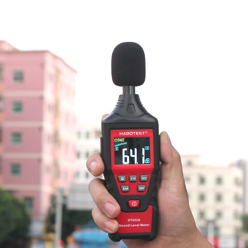 Digital Sound Level Meter Logger 30~130db Digital Diagnostic-tool LCD Backlight High Alarm Data Logging HT622A Habotest
Digital Sound Level Meter Logger 30~130db Digital Diagnostic-tool LCD Backlight High Alarm Data Logging HT622A Habotest